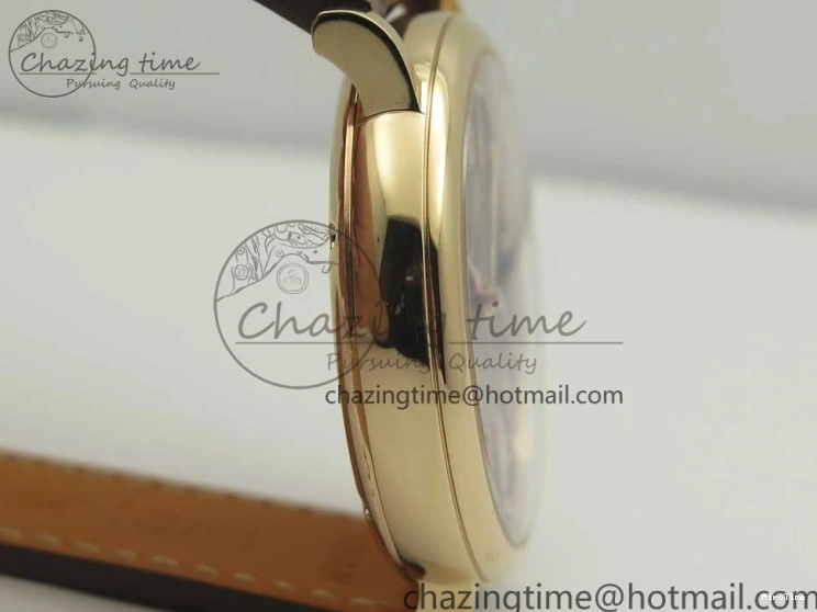 MIROTIME 0419 SportInspired Portofino IW458101 RG MK 1:1 Best Edition Gray Dial On Brown Leather Strap MIYOTA 7165